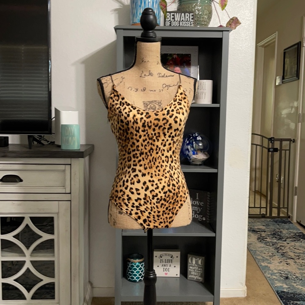 EUC leopard print bodysuit size S